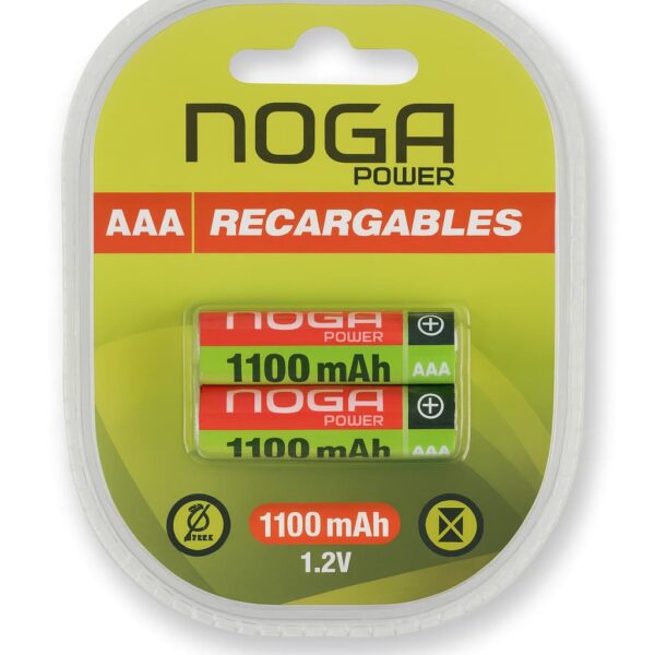 Pila Noga Recargable AAA 1100mAh Pack x 2