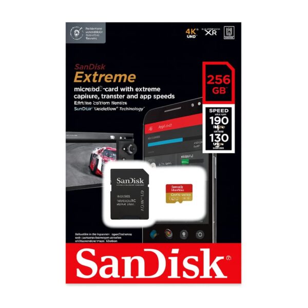 Micro SD Sandisk Extreme 256GB 190/130MBS