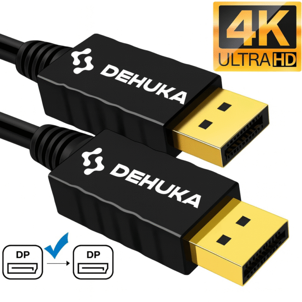 Cable Dehuka Displayport A Displayport 4k 1.8 Metros Compatible Notebooks Laptops Pc Computadoras Proyectores