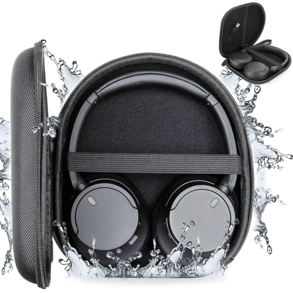 Estuche Rígido Negro Para Audífonos Headset Dehuka