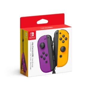 Controles Nintendo Joy-Con Violeta neon y Naranja neon