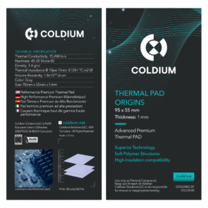 Pad Térmico Coldium Origins 95x55x1mm