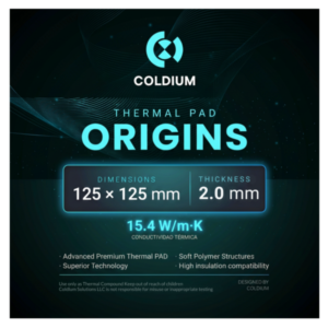 Pad Térmico Coldium Origins 125x125x2.0mm